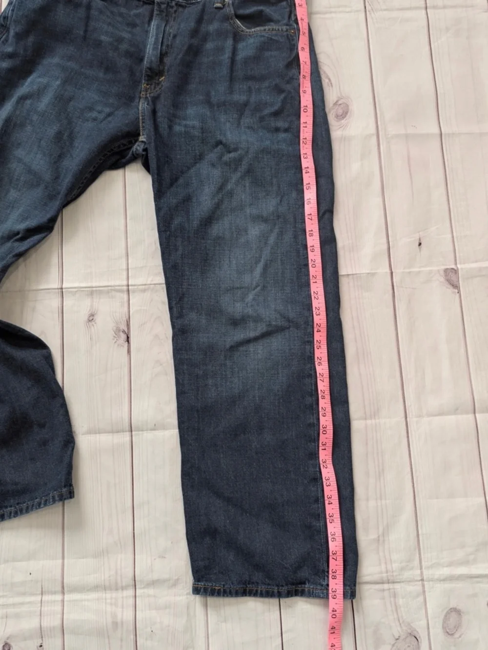 Levi's 569 relaxed Straight Jeans Men's 36x30 Dark Wash Blue 100% Cotton Denim